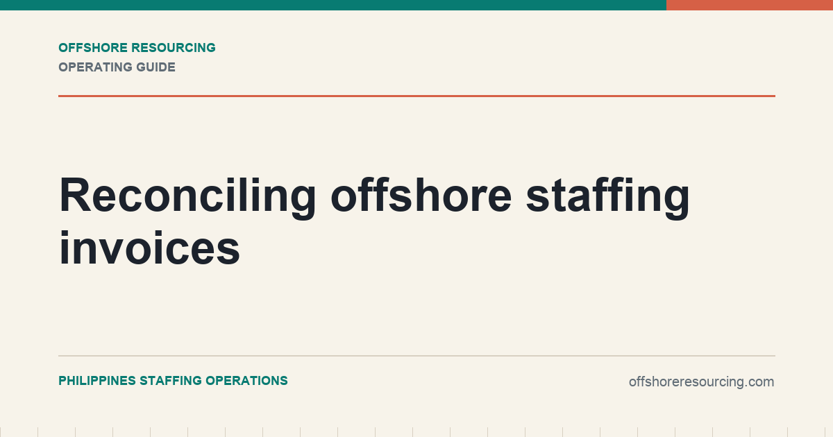 Reconciling offshore staffing invoices editorial guide