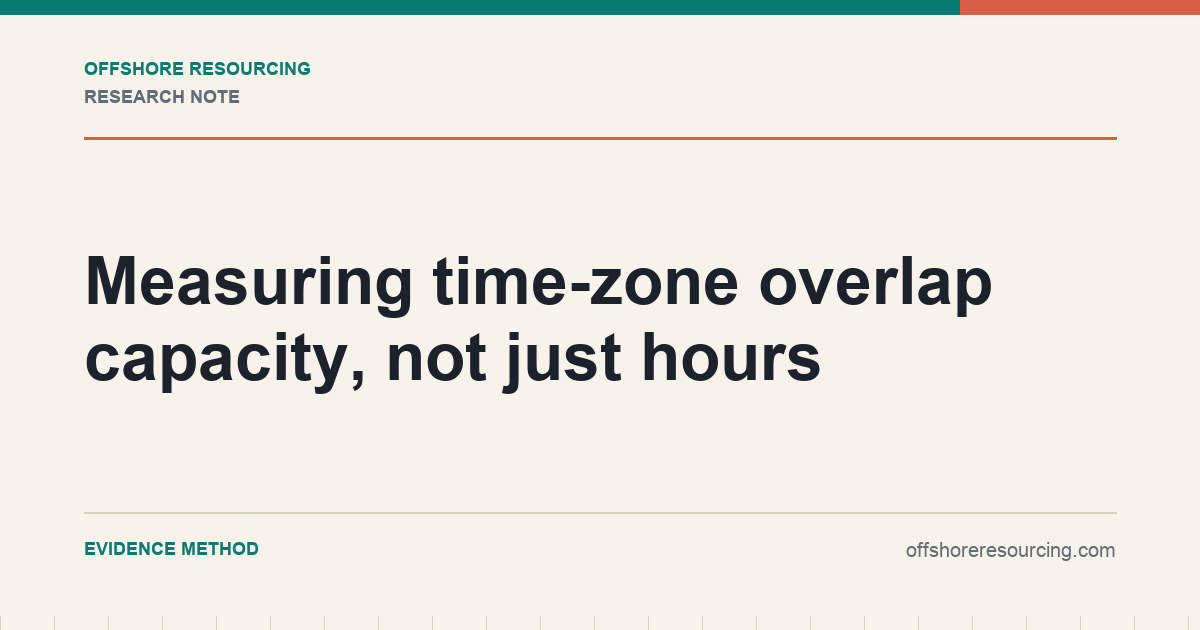 Measuring time-zone overlap capacity, not just hours editorial guide